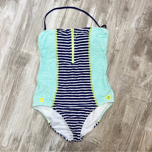 Sperry Other - Sperry Striped‎ Zip Front One Piece Bathing Suit Large
